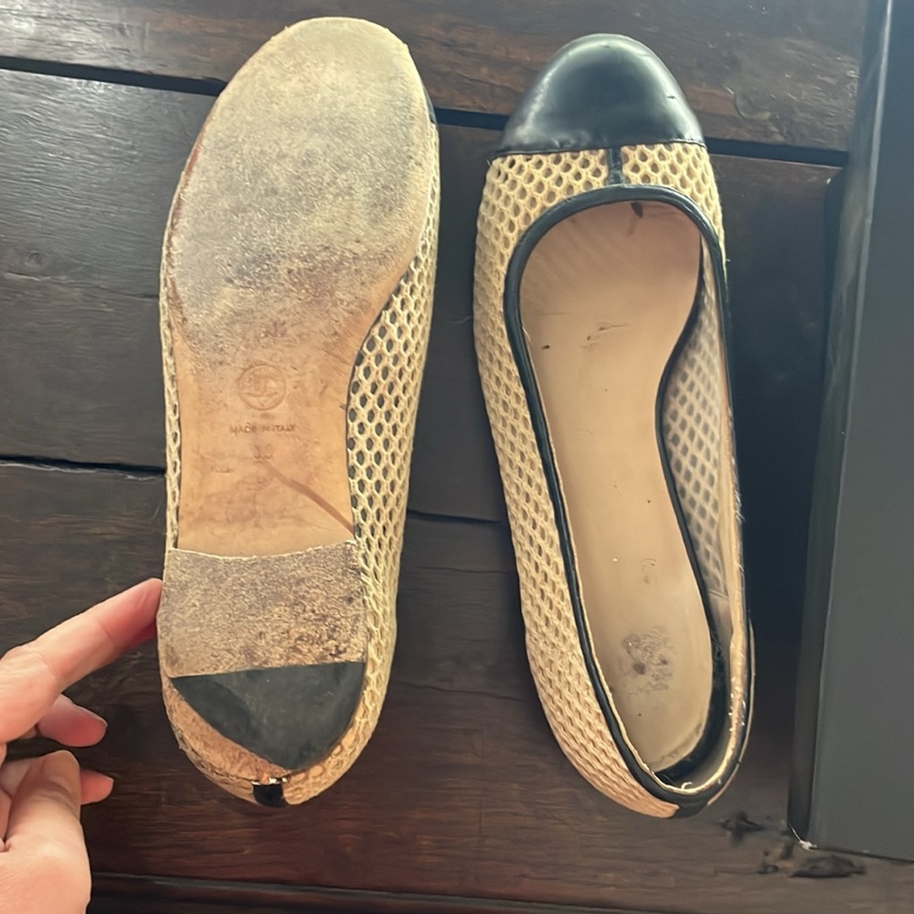 Chanel woven black and white flats Size 39 - Picture 4 of 5